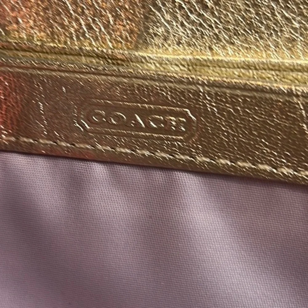 Coach large Gold & Cream Tan Two Tone wallet